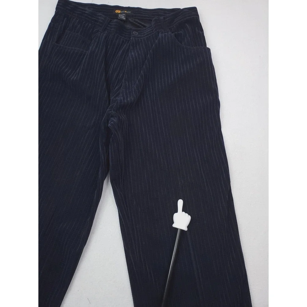 Vintage Godbody Track Suit Mens 2XL Blue Corduroy Velour Wide Wale Hip Hop Y2K